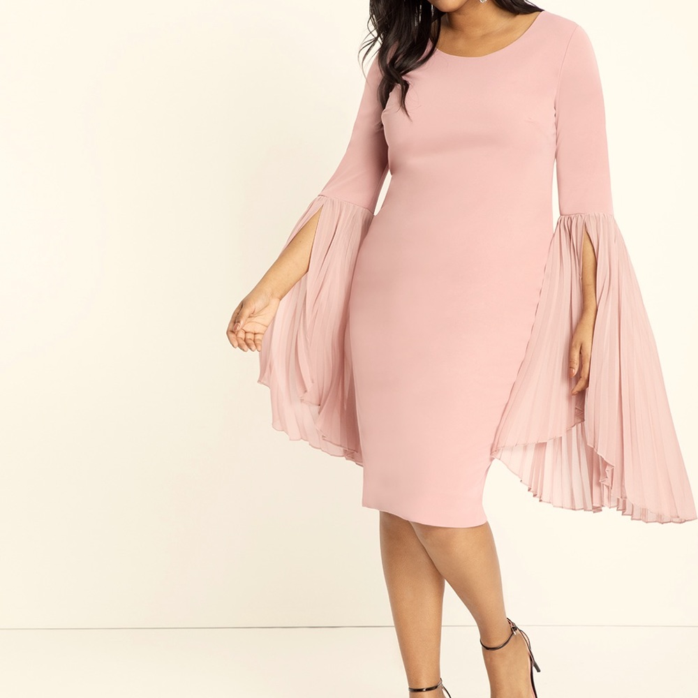 Eloquii pleated sleeve dress size 24